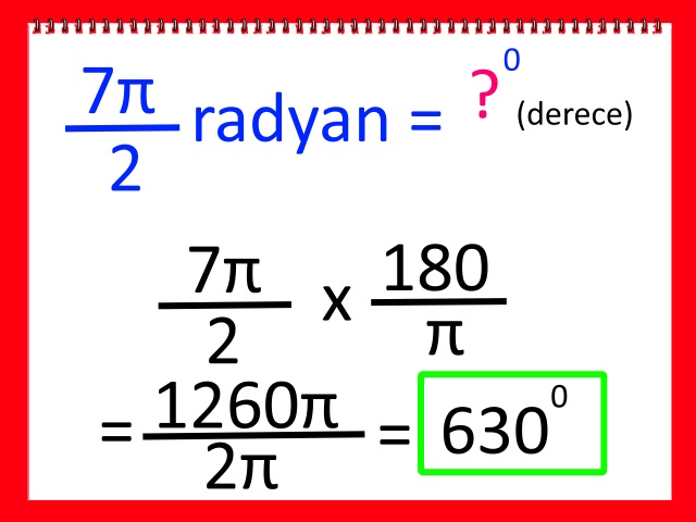 Radyan Dereceye Nasıl Dönüştürülür Adım 3