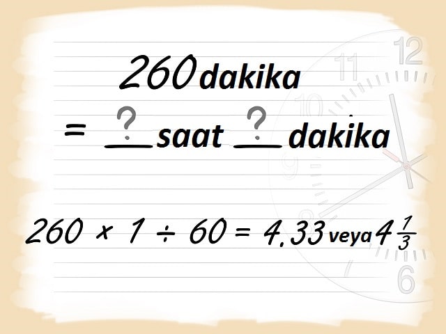 Dakika Saate Nasıl Çevrilir (Saat ve Dakikaya Çevirme) Adım 1