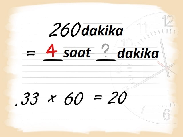 Dakika Saate Nasıl Çevrilir (Saat ve Dakikaya Çevirme) Adım 2